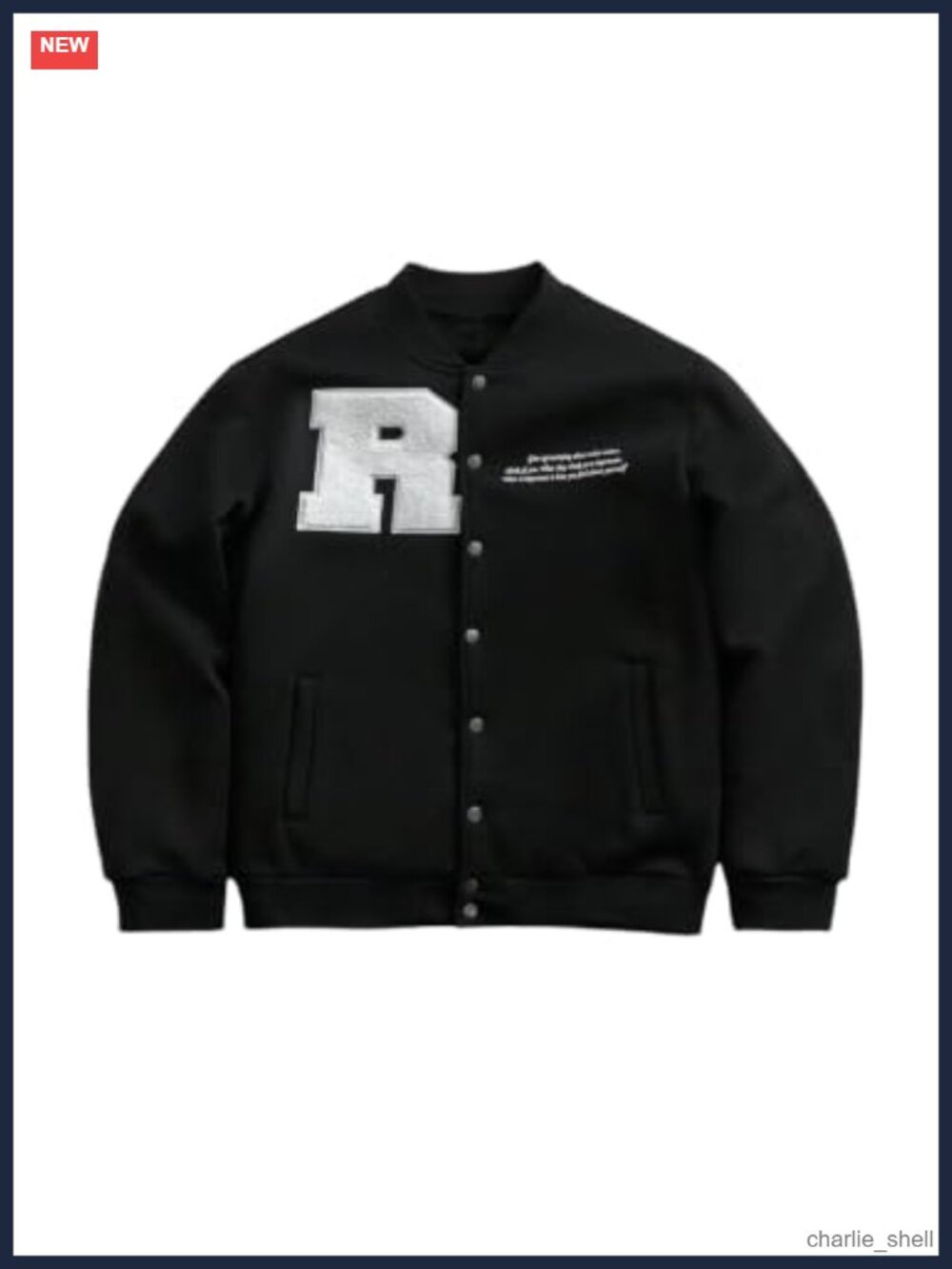 Men's Varsity Jacket Letter Patch Button Down Loose Fit Baseball Streetwear